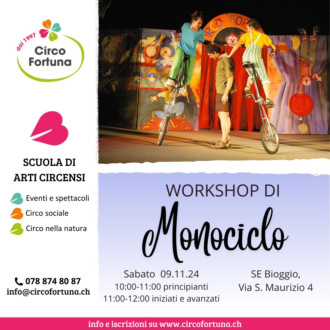 Workshop di monociclo per principianti e avanzati